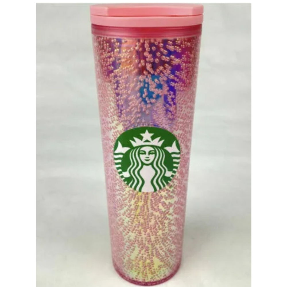 New Starbucks Holiday 2020 16oz Pink Multi Bubble Hot Tumbler Cup Christmas New